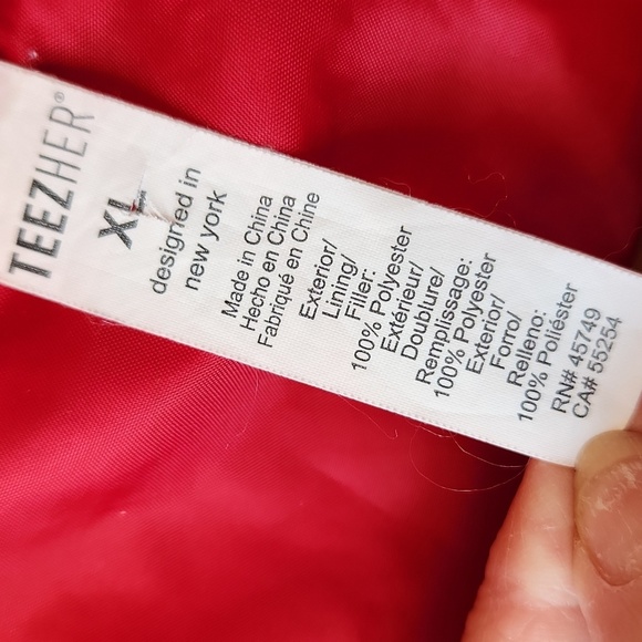 Teezher Packable Lightweight Vest Red sz XL - Picture 12 of 14